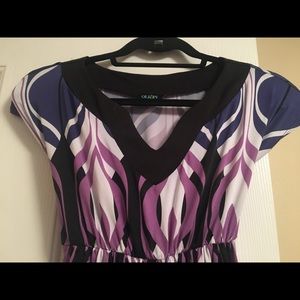Purple & blue maternity dress